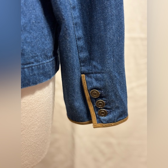 Talbots Collared Denim Jacket - Picture 4 of 6